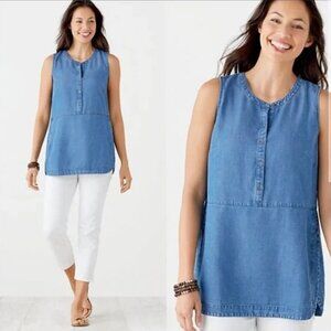 J. Jill Denim Sleeveless Tunic
